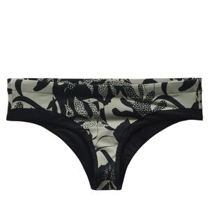Prana Upswell Swimsuit Bottoms Size Large Seaside Print Black & Tan